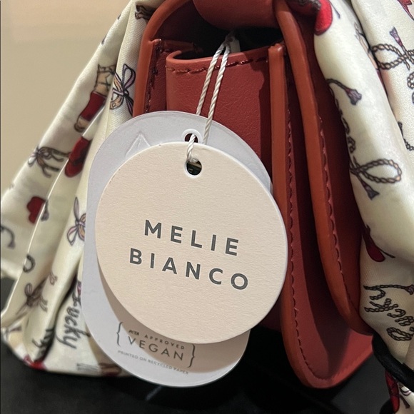 Melie Bianco | “Inez” ~ Red Shoulder Bag w/ Crossbody & Western Motif Scarf - Picture 3 of 17